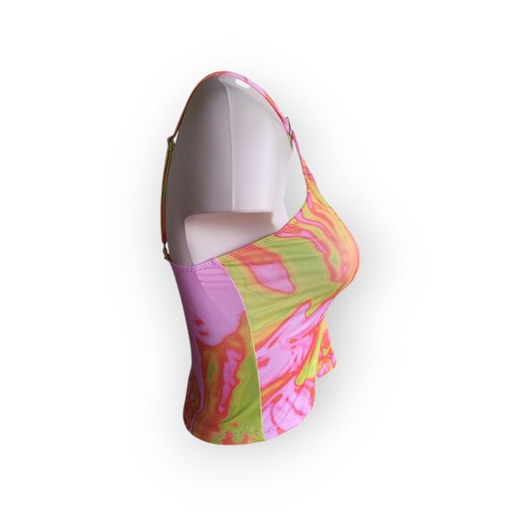 Dolls Kill Y2K Kaleidoscope Halter Top size XS EUC - Picture 3 of 11